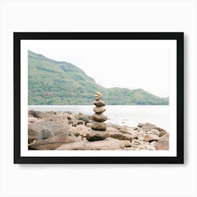 Stacking Stones in Ireland Art Print