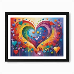 Rainbow Heart 8 Art Print