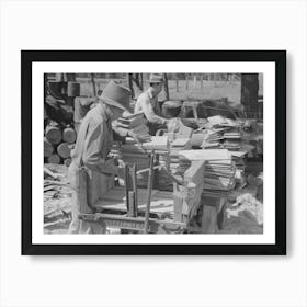 Young Boy Packing Shingles At Small Mill Near Jefferson, Texas By Russell Lee Poster