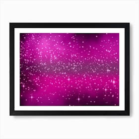 Purples Shining Star Background Art Print