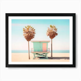 California Dreaming - Pacific Lifeguard Tower Art Print