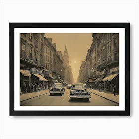 Old Street Scene Art Print