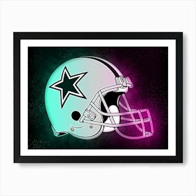 Dallas Cowboys Helmet Style Art Print