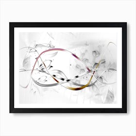 Geometric Art Illustration In Painting Style 12 Art Print