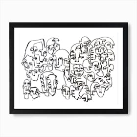 Face Book 1 Art Print