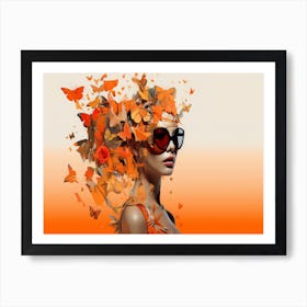 Orange Butterfly Art Print