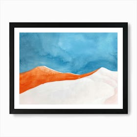 Orange And White Painting Art Print