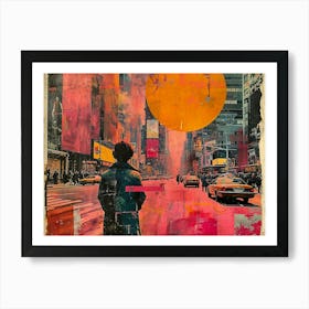 Urban Rhapsody: Collage Narratives of New York Life. New York City 1 Art Print