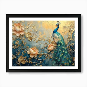 Peacock Painting 3 Art Print