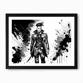 Young Man In A Suit Art Print