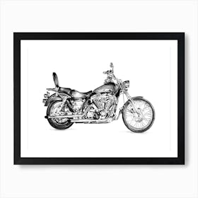 Motorcycle Art Illustration In A Painting Style 10 Art Print