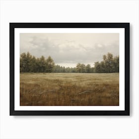 Antique Farm Field Painting Art Print