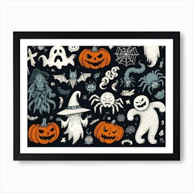 Halloween Ghosts Art Print