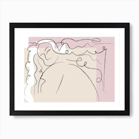 Line Art Woman Shape 3 Art Print