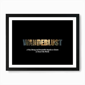 Wanderlust Poster Retro Wooded Pines 7 Art Print