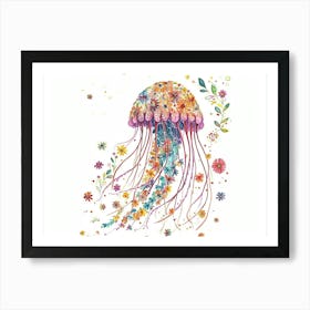 Little Floral Jellyfish 2 Art Print