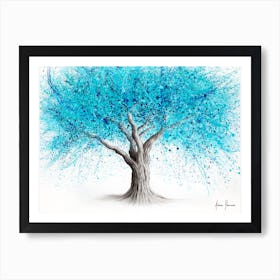 Blue Blossom Tree Art Print
