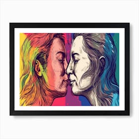 Two Women Kissing 1 Poster