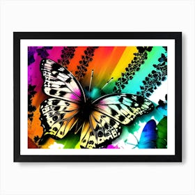 Rainbow Butterflies 1 Art Print