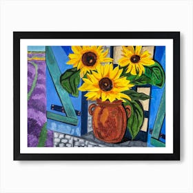 Sunflowers in the South of France Art Print