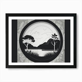 Landscape With Trees Art Print