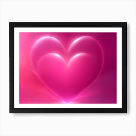 A Glowing Pink Heart Vibrant Horizontal Composition 39 Art Print