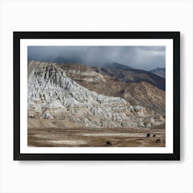 Tibetan Landscape Close To Lo Manthang In Nepal Art Print