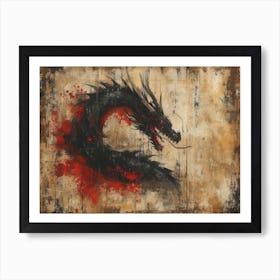 Calligraphic Wonders: Dragon 1 Art Print