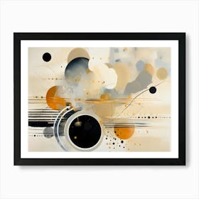 Earthy tone modern abstract art Art Print