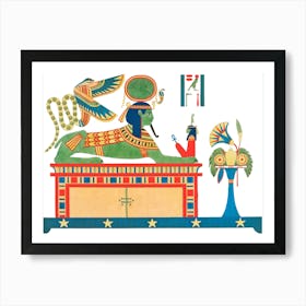 Egyptian Sphinx Goddess Drawing Artwork Ancient Egyptian Art Ancient Egypt Vintage Egyptian Goddess Ancient God Retro Art Print