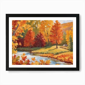 Autumn By The River 1 Art Print