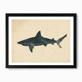 Lemon Shark Silhouette 2 Art Print
