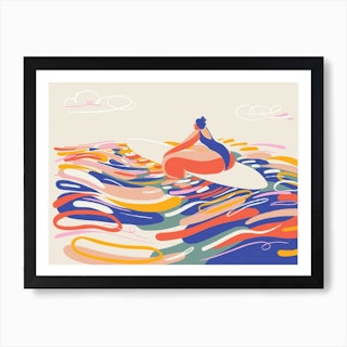 Waves In Colour Art Print