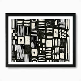 Abstract Black And White Art Print