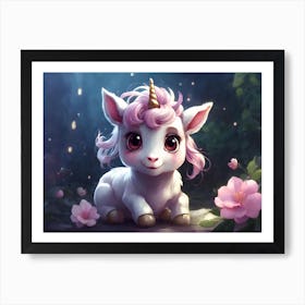 Cute Unicorn Art Print