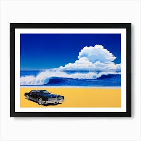 Hiroshi Nagai - Black Car Vaporwave Art Print