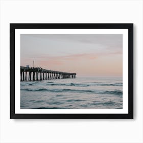 Sunset Beach Pier Art Print