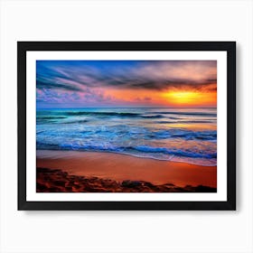 Sunset On The Beach 647 Art Print