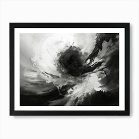 Transcendent Echoes Abstract Black And White 6 Art Print