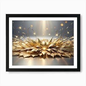 Christmass style sparkling silver gold background 13 Art Print