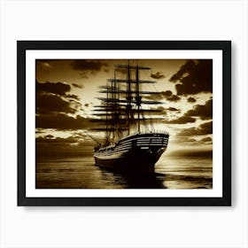 Sailboat In The Sky Art Print