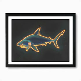 Neon Orange Carpet Shark 7 Art Print