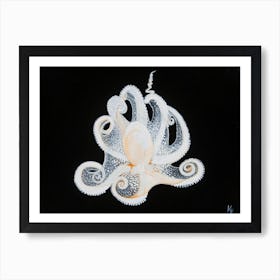 White Octopus Art Print
