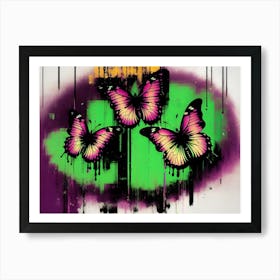 Three Butterflies 2 Art Print