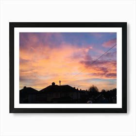 Sunset In London December 2020 Art Print