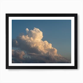 Soft pink clouds in the blue sky 1 Art Print