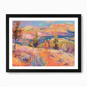 Cowboy Painting Bryce Canyon Utah 3 Art Print