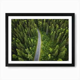 An Aerial View Capturing The Blinding Beauty Of A Life Filled Forest In Sweden Sprawling Spruce And (1) 2 Art Print