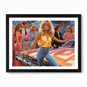 80s Decade, Farrah Fawcett Art Print