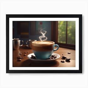 Coffee Cup With Steam Art Print